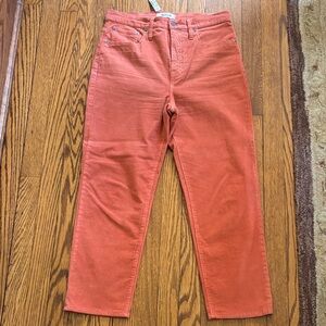 Madewell Women's Straight Leg Pants in Rust